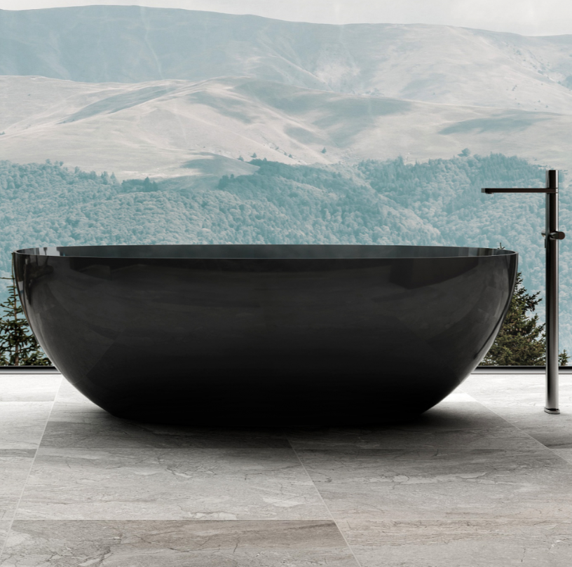 Ванна Abber Kristall AT9701Onyx-1.5 150х75х58см черный купить,NaN