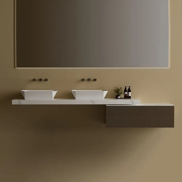 Раковина Abber Rechteck AC2218 70х13х36см белый