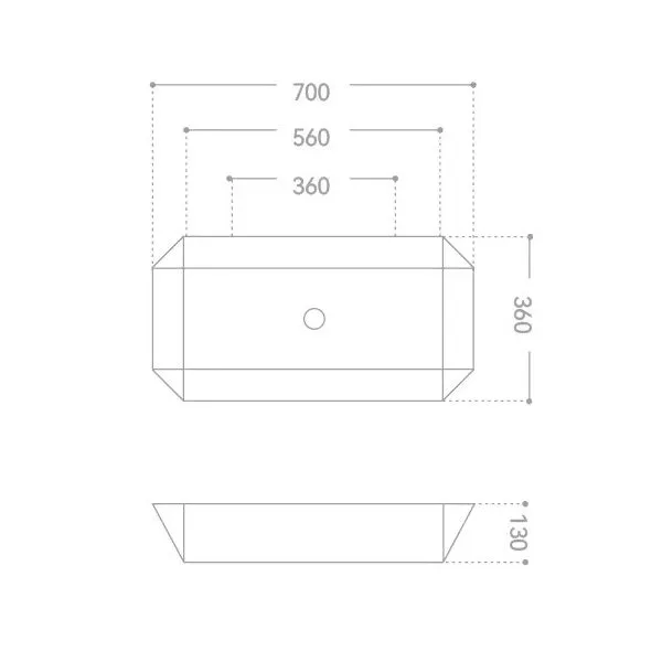 Раковина Abber Rechteck AC2218 70х13х36см белый купить,99400