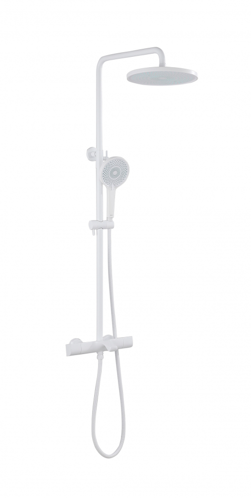 Душевая стойка с термостатом Abber Thermostat AF8516FWL белый