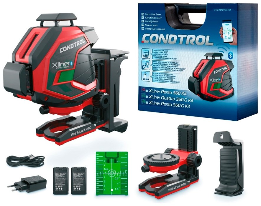 Лазерный уровень Condtrol линейный Xliner Pento 360G Kit 1-2-410 купить,NaN