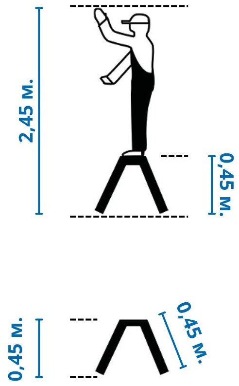 Krause стремянка Treppy 130013, 245 см 2х2 ступени купить,NaN
