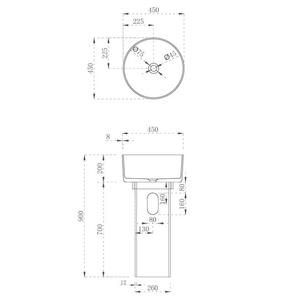 Раковина Abber Kristall AT2702Saphir-H 45х90х45см синий купить,922166