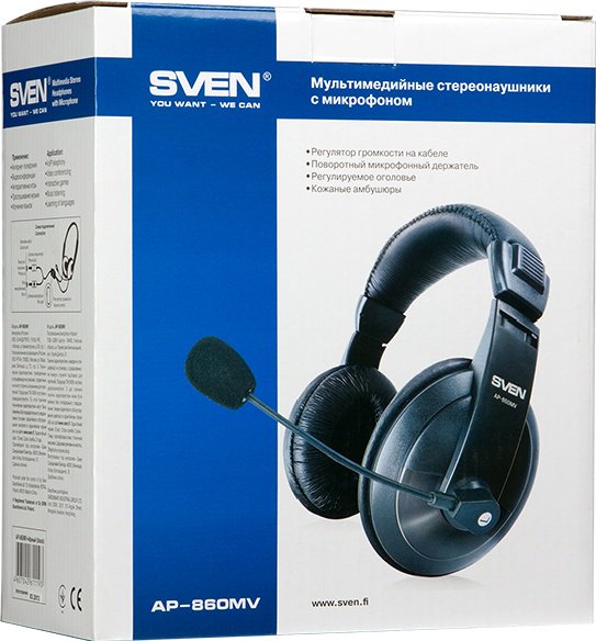 Наушники Sven AP-860MV черные купить,NaN