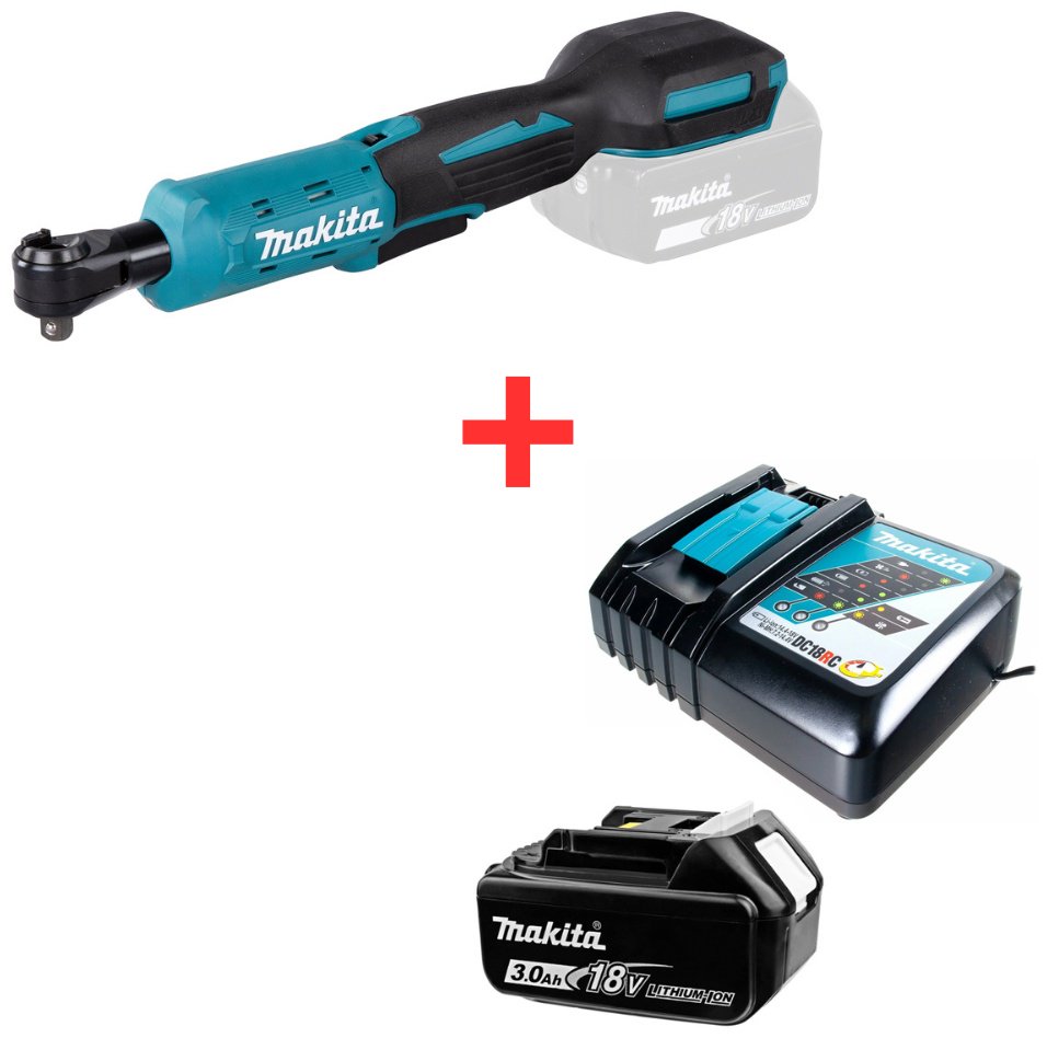 Makita гайковерт DWR180Z+191A25-2 (BL1830B+DC18RC) купить,NaN
