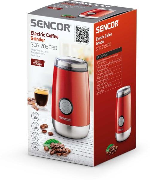 Кофемолка Sencor SCG 2050RD красная купить,NaN