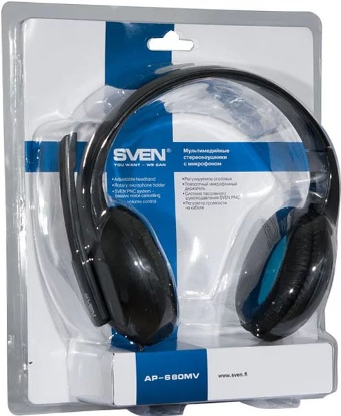 Наушники Sven AP-680MV черно-синие купить,NaN