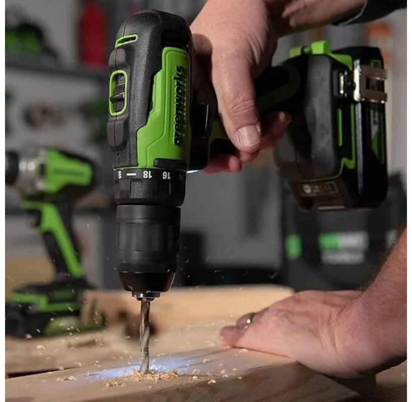 Greenworks дрель-шуруповерт 3704007 купить,NaN