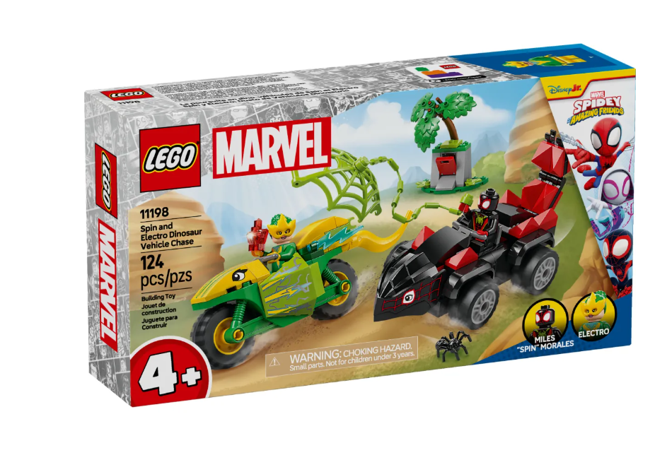 Конструктор Lego Спин и погоня за мотодинозавром Marvel 11198 купить,NaN