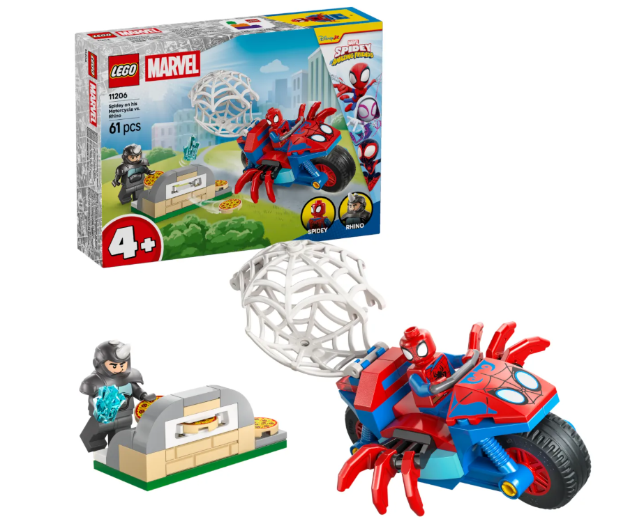 Конструктор Lego Человек-паук на мотоцикле против Носорога Marvel 11206 купить,NaN