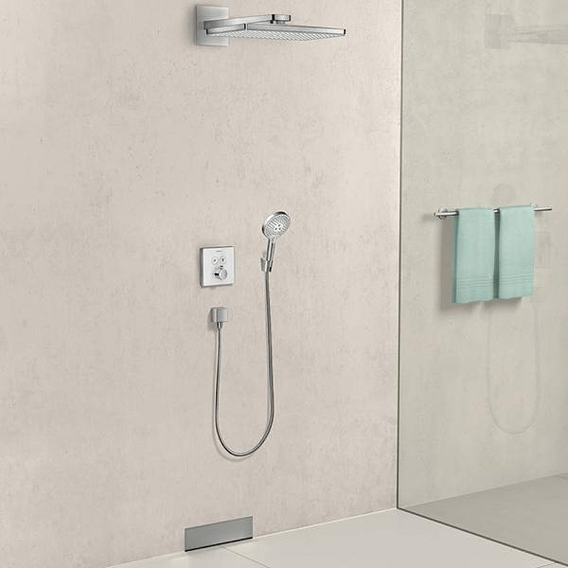 Подключение для душевого шланга Hansgrohe FixFit Square 26455700 6.4х6.4см белый купить,NaN