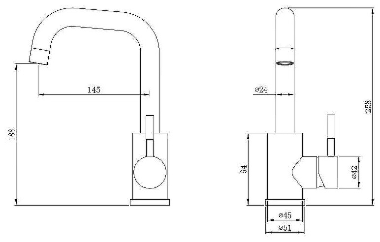 Смеситель Esko Orlando OL26M 25.8см серый