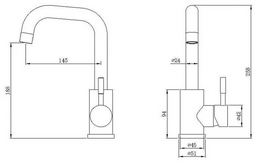 Смеситель Esko Orlando OL26M 25.8см серый