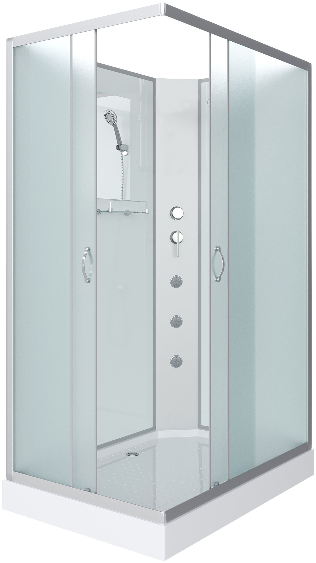 Кабина душевая Niagara NG-43295-14QBKG 120х90х215см белый