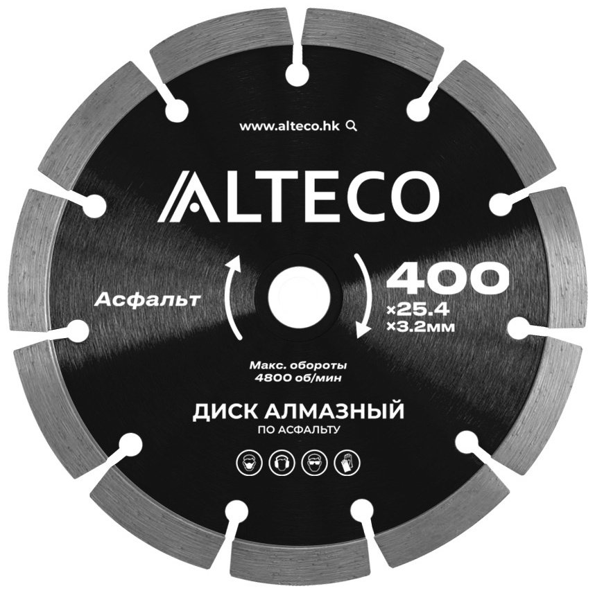 Диск отрезной алмазный 400x25.4х3.2 мм, ALTECO 66486