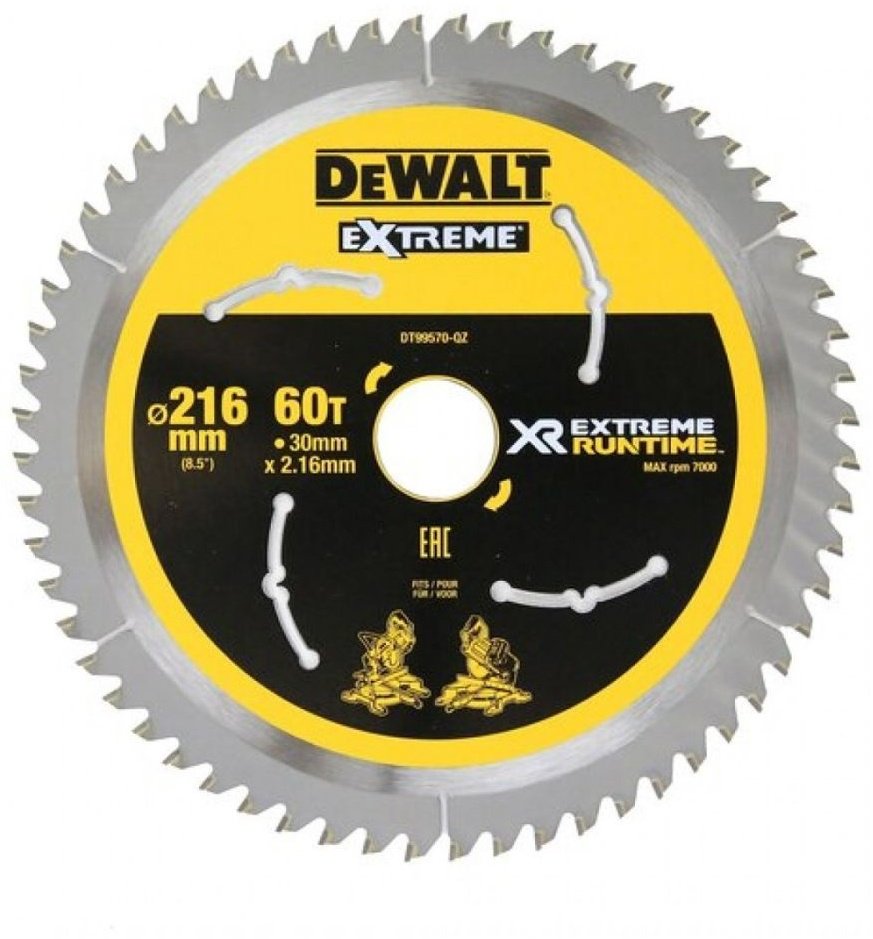 Пильный диск по дереву DeWALT DT99570-QZ, 216x30 мм, 60Т