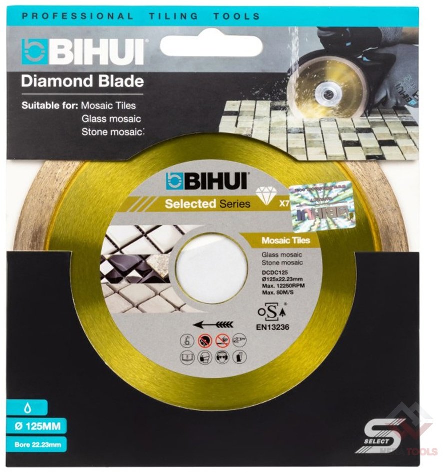 Диск отрезной алмазный 125x22.23х1.1 мм, BIHUI DCDC125