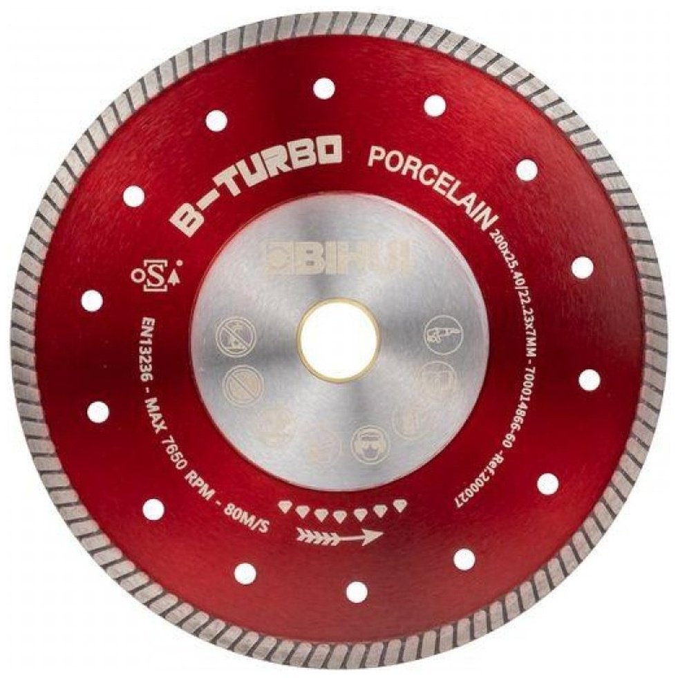 Диск отрезной алмазный 200x22.233х1.6 мм, BIHUI DCDT200