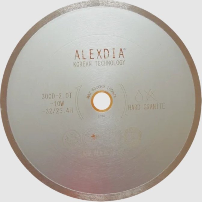 Диск отрезной алмазный 250x25.4х1.9 мм, Alexdia 250D-1.9T-10W-25.4H