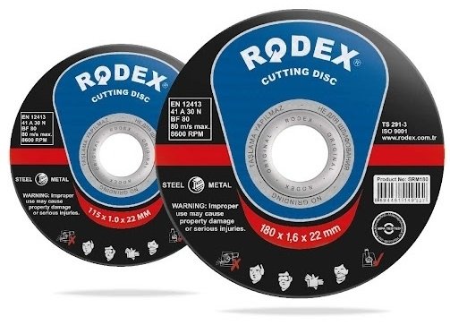 Диск отрезной абразивный 150x22.2х1.6 мм, Rodex SRM16150