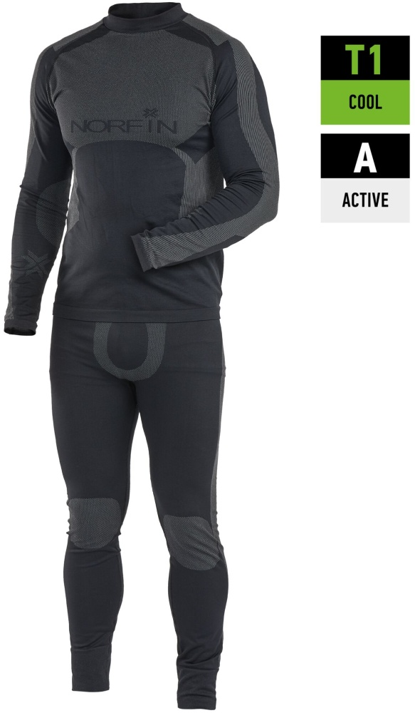 Термобелье Norfin Active Pro 01 черное S-M купить,NaN