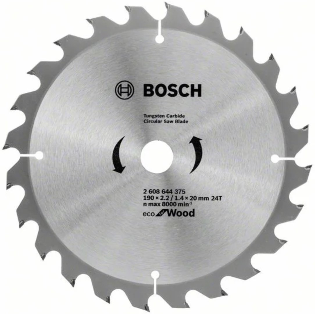 Пильный диск по дереву Bosch Eco Wood 2608644375, 190x20 мм, 24Т