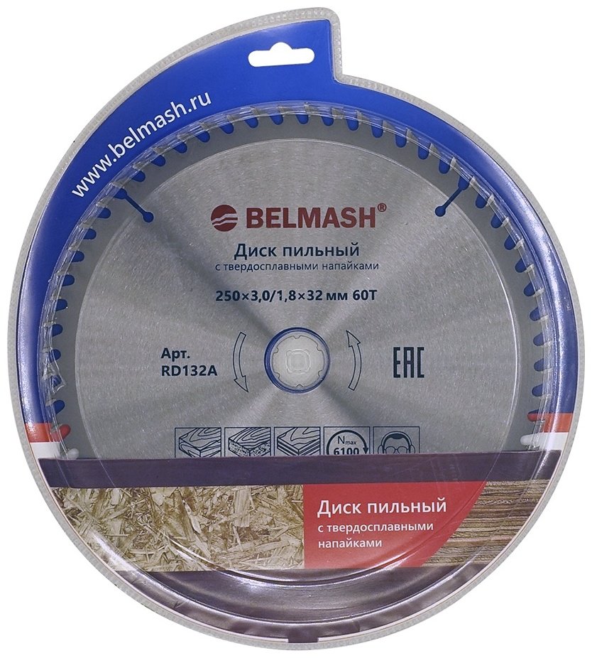 Пильный диск универсальный BELMASH RD132A, 250x30 мм, 60Т