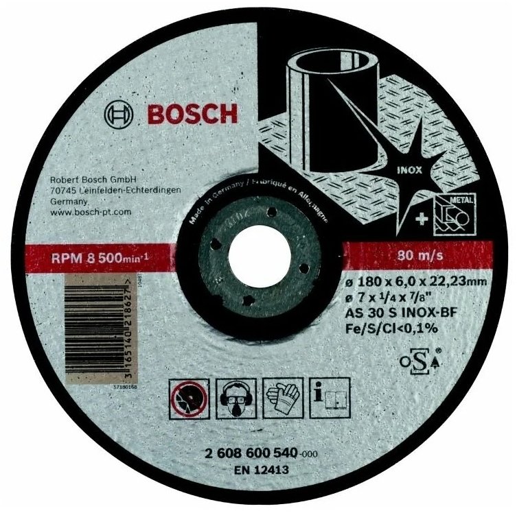 Bosch абразивный 2608600540 180x22 мм