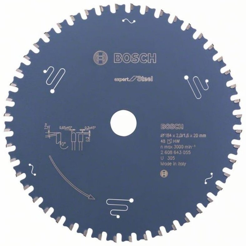 Пильный диск по металлу Bosch 2608643055, 184x20 мм, 48Т