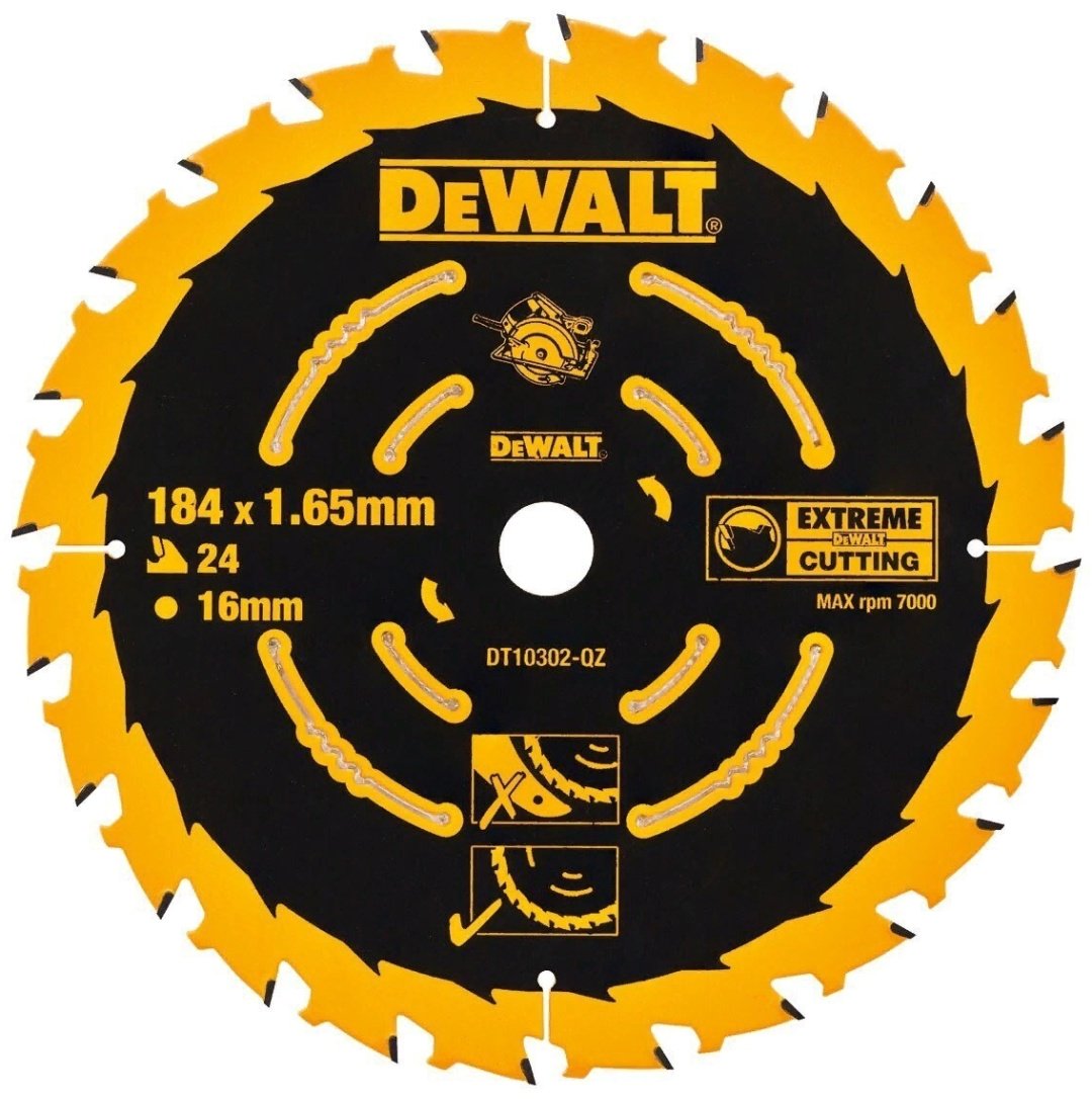 Пильный диск по дереву DeWALT DT10302, 184x16 мм, 24Т