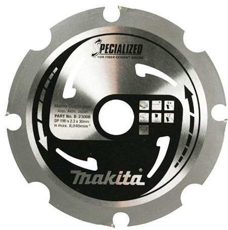 Makita для цементно-волокнистых плит B-31544 190x30 мм, 4Т купить,NaN
