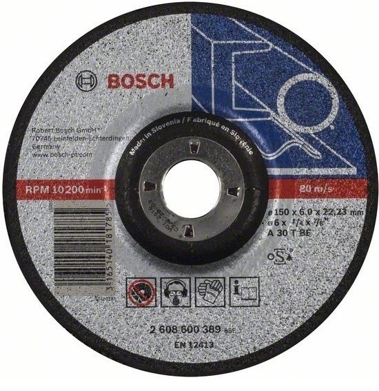 Диск отрезной абразивный 150x22х6 мм, Bosch 2608600389