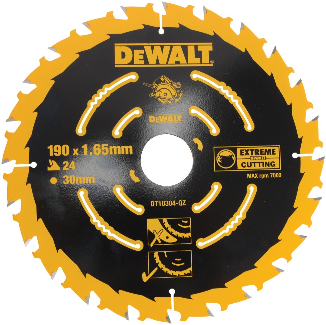 Пильный диск по дереву DeWALT DT10304-QZ, 190x30 мм, 24Т