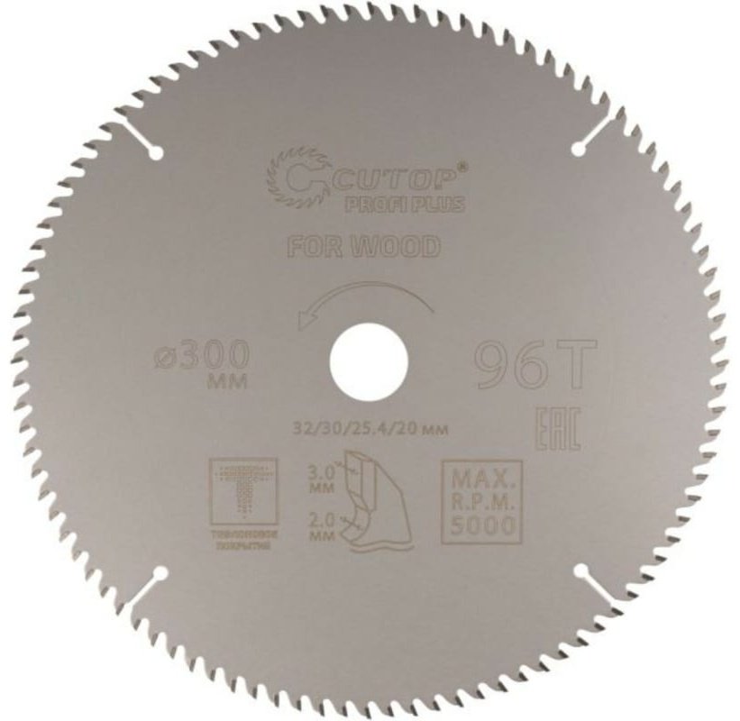 Пильный диск по дереву CUTOP 75-30096Т, 300x32 мм, 96Т