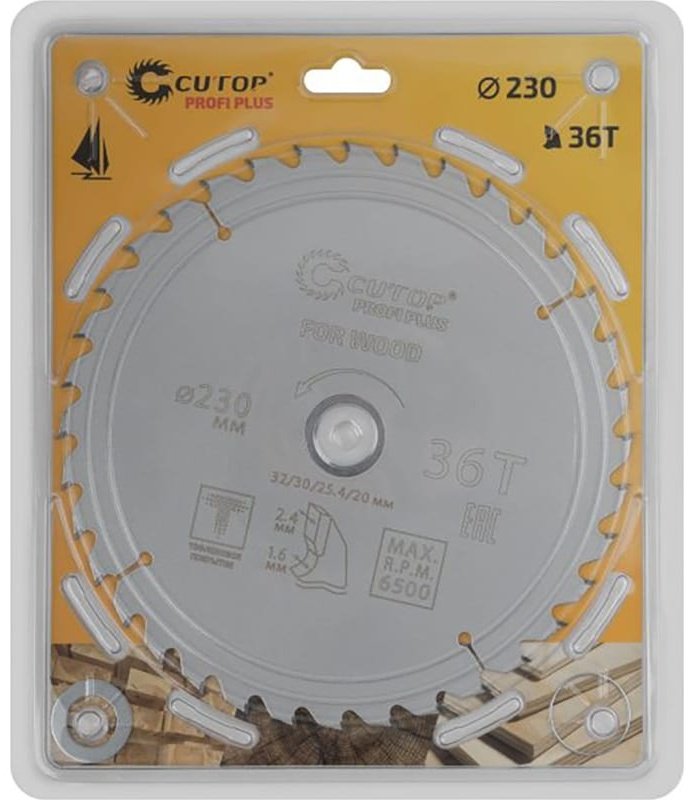 Пильный диск по дереву CUTOP 75-23036Т, 230x32 мм, 36Т