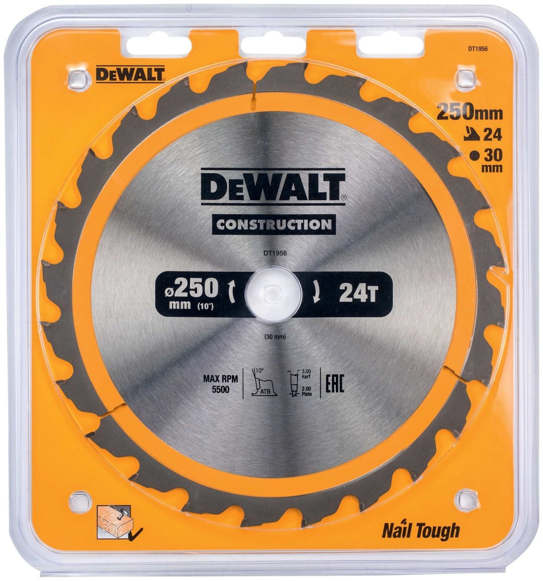 Пильный диск по дереву DeWALT DT1956-QZ, 250x30 мм, 24Т