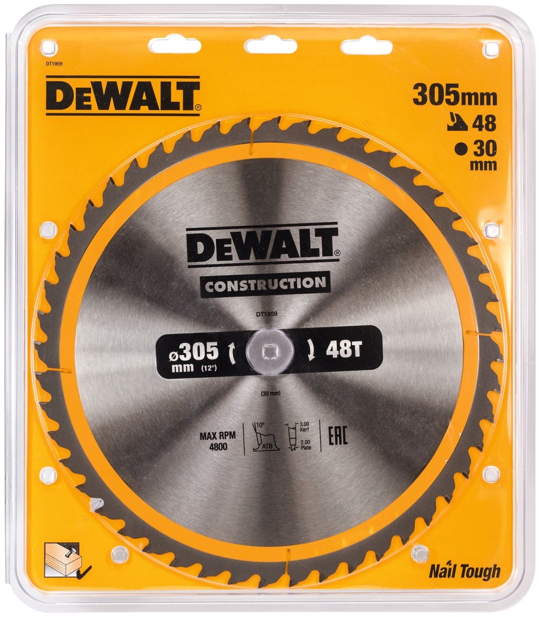 Пильный диск по дереву DeWALT DT1959-QZ, 305x30 мм, 48Т