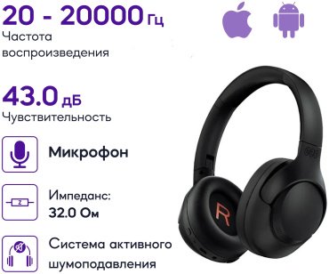 Наушники QCY H3 ANC черный купить,17990