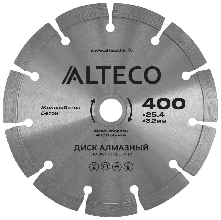 Диск отрезной алмазный 400x25.4х3.2 мм, ALTECO 66491