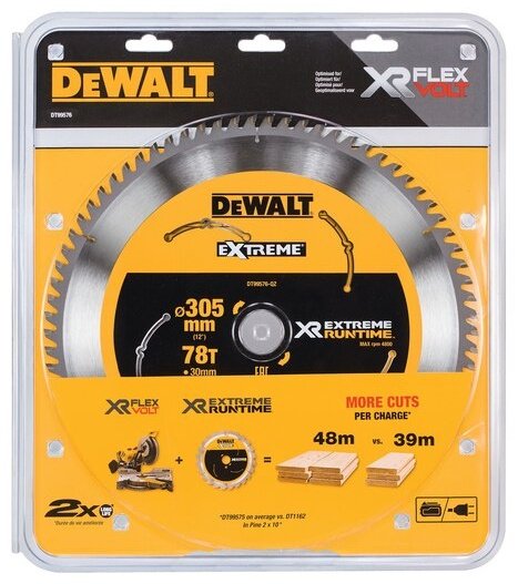 Пильный диск по дереву DeWALT DT99576, 305x31 мм, 78Т