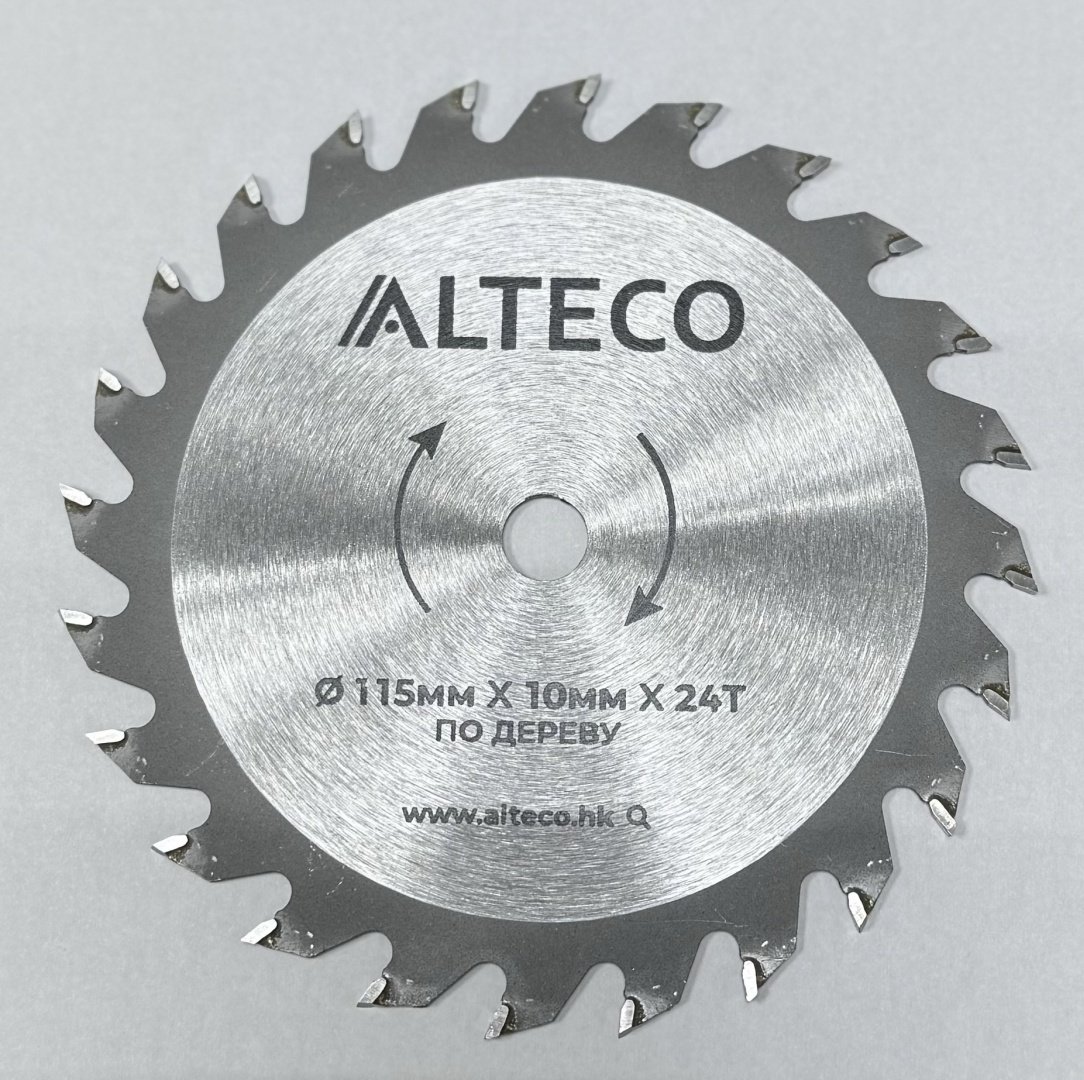 Пильный диск по дереву ALTECO 115*10мм 24Т, 115x10 мм, 24Т