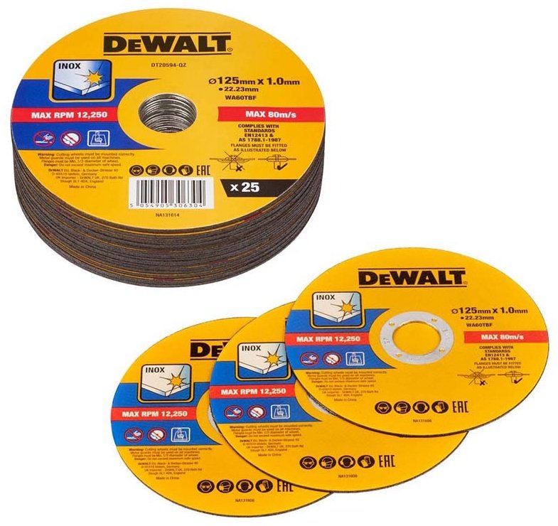 Диск отрезной по металлу 125x22.2х1 мм, DeWALT DT20594-QZ