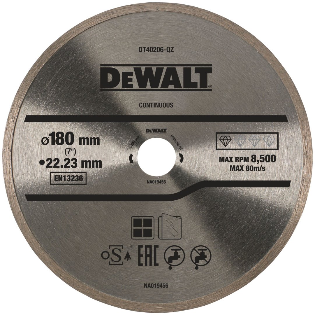 Диск отрезной алмазный 180x22.2х2.4 мм, DeWALT DT40206-QZ