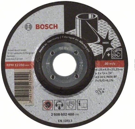 Диск отрезной абразивный 125x21х6 мм, Bosch 2608602488