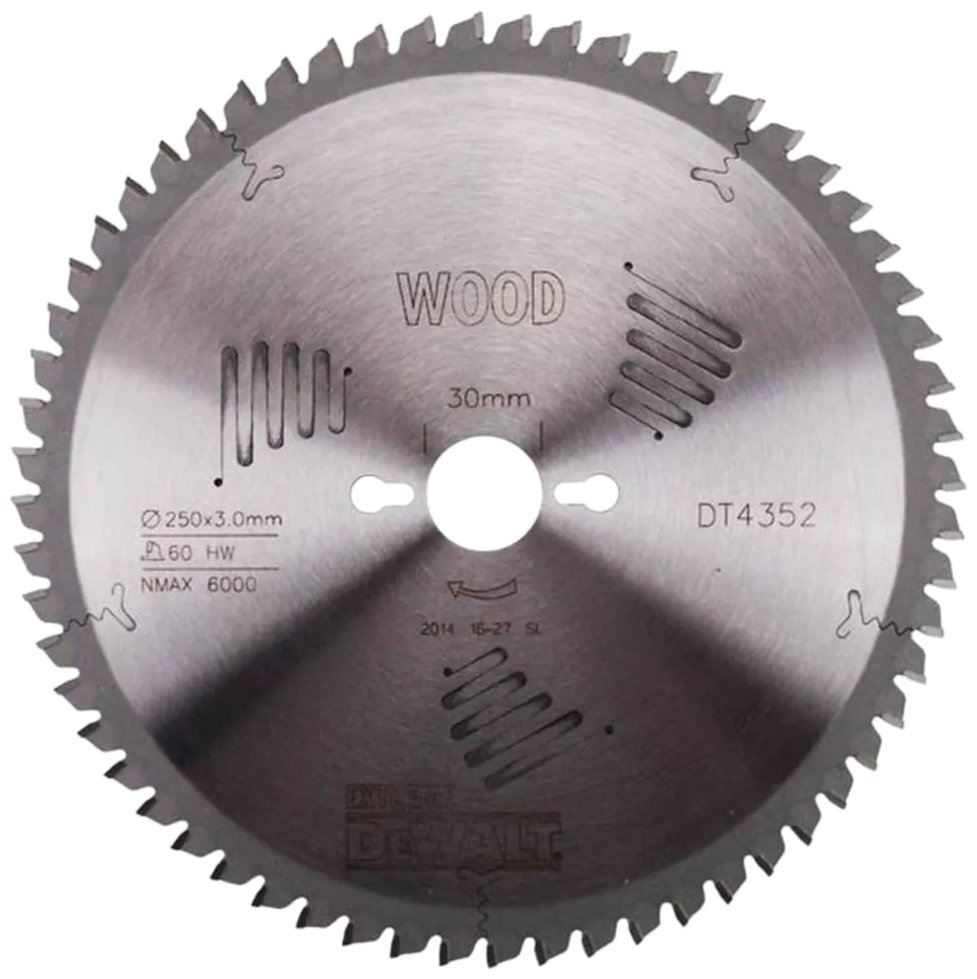 Пильный диск по дереву DeWALT DT4352-QZ, 250x30 мм, 60Т