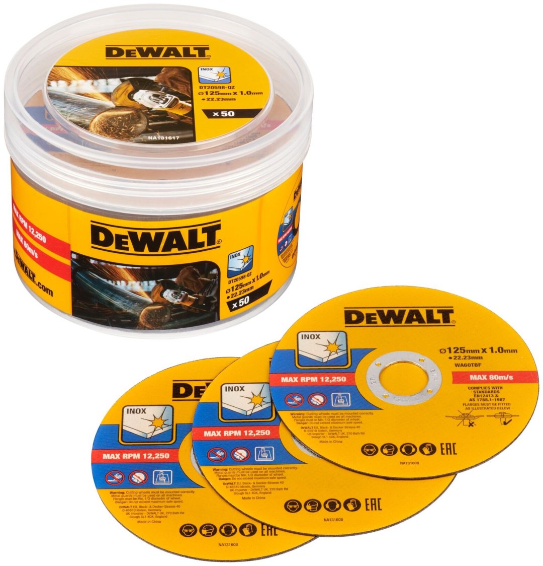 Диск отрезной по металлу 125x22.23х1 мм, DeWALT DT20598-QZ