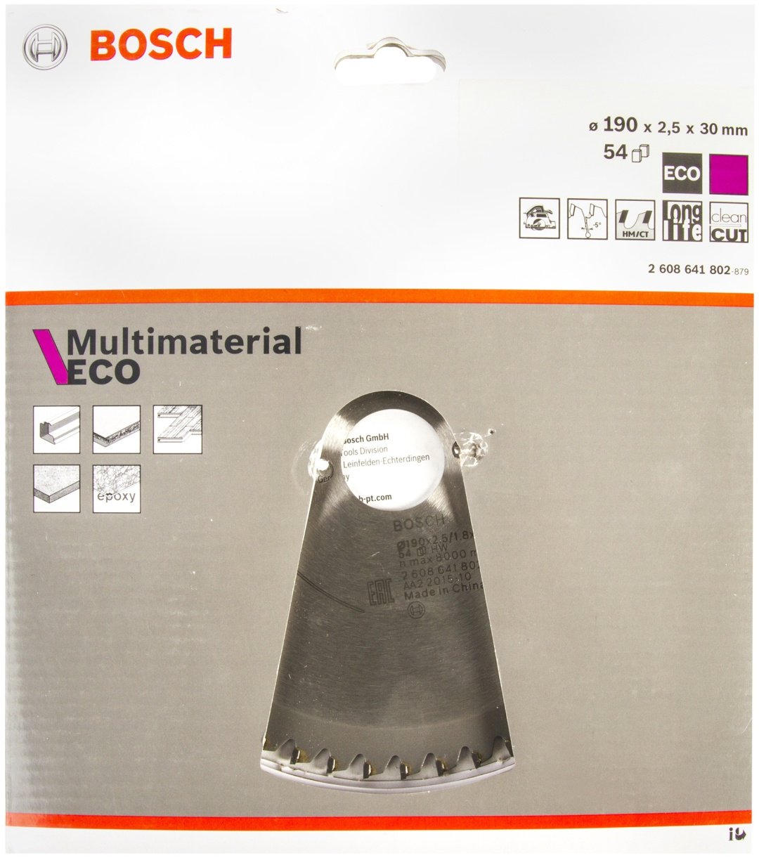 Пильный диск по металлу Bosch 2608644389, 190x30 мм, 54Т