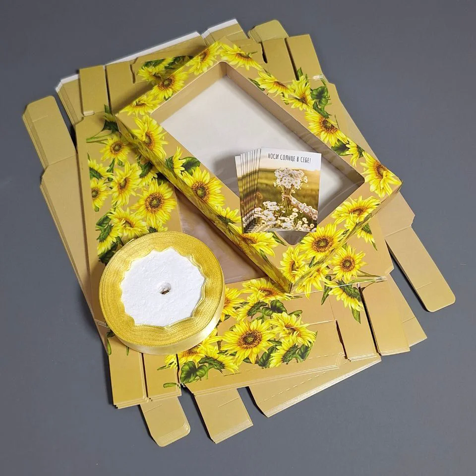 Подарочная упаковка Box.kz Цветок 20х12х3 см 10 шт купить,0