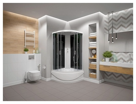 Душевая кабина Erlit ER3508TP-C4-RUS 80x80x215см