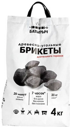 Уголь брикетированный Батырыч 4кг